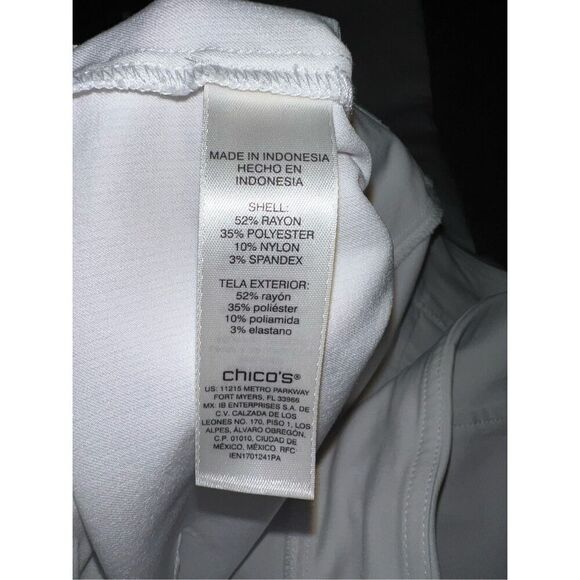 Chicos Weekender White Tie Capri size M/8 - Picture 8 of 9